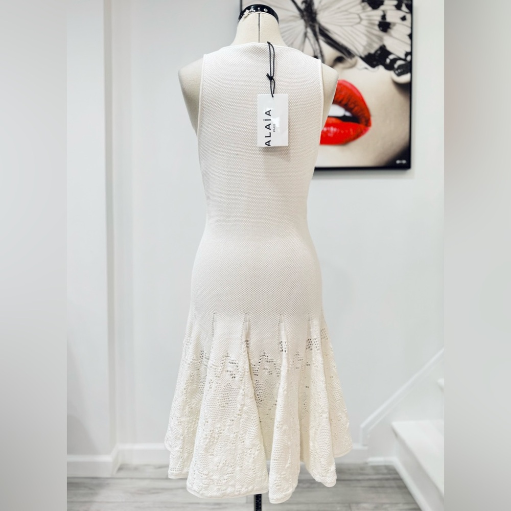 ALAIA Skater cotton lace mini dress - Picture 7 of 11